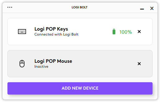 Logi Bolt is the app to use to manage your Bolt-connected Logitech peripherals.  (Screenshot: Florence Ion / Gizmodo)