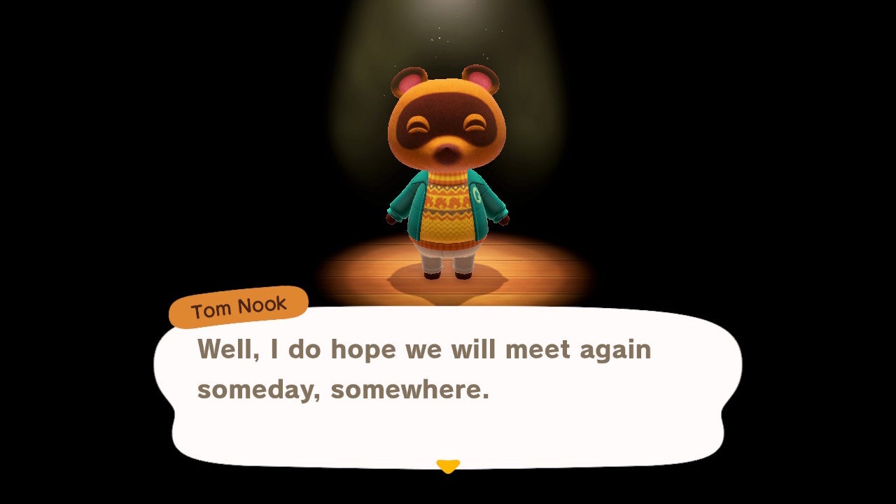 Who would have thought Tom Nook makes for a great therapist.  (Screenshot: Nintendo / Kotaku)