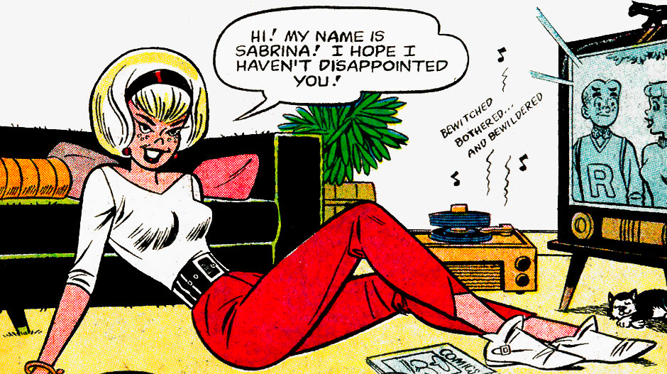Sabrina as she appears in Archie's Madhouse #22. (Image: Dan DeCarlo  Orlando Busino  Bob White  Vincent DeCarlo/Archie Comics)