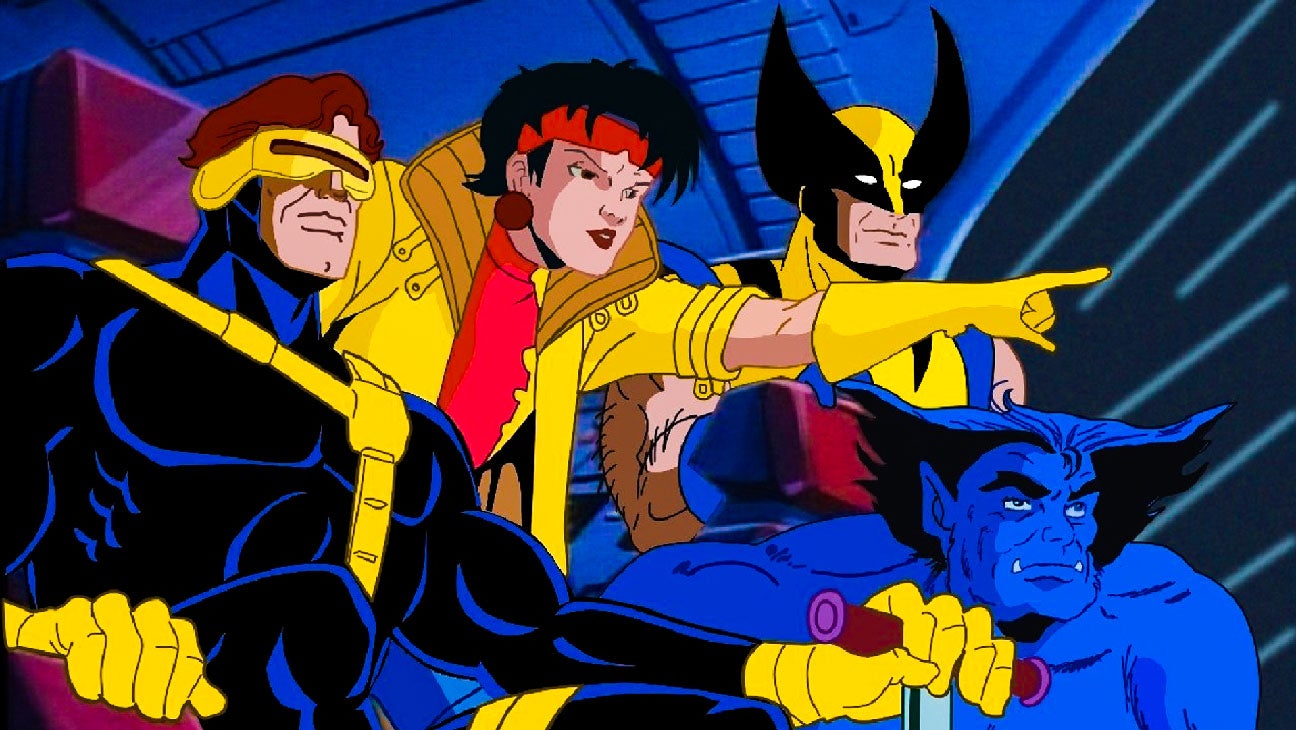Jubilee directing the other X-Men's attention to something. (Screenshot: Disney)