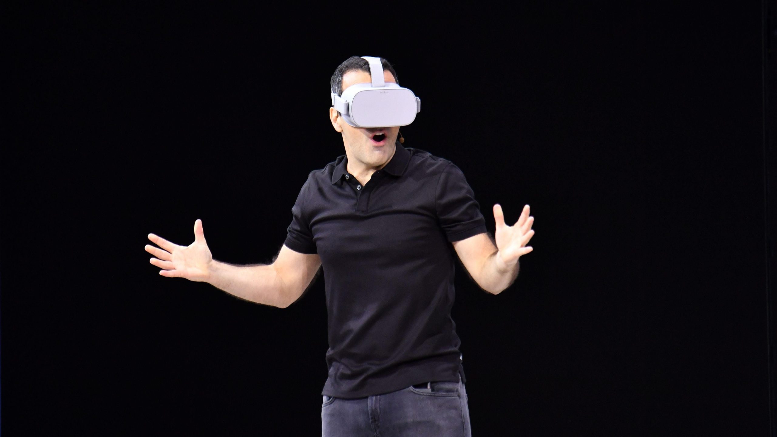  Facebook vice president of VR Hugo Barra can't contain his excitement about VR.  (Photo: Josh Edelson, Getty Images)