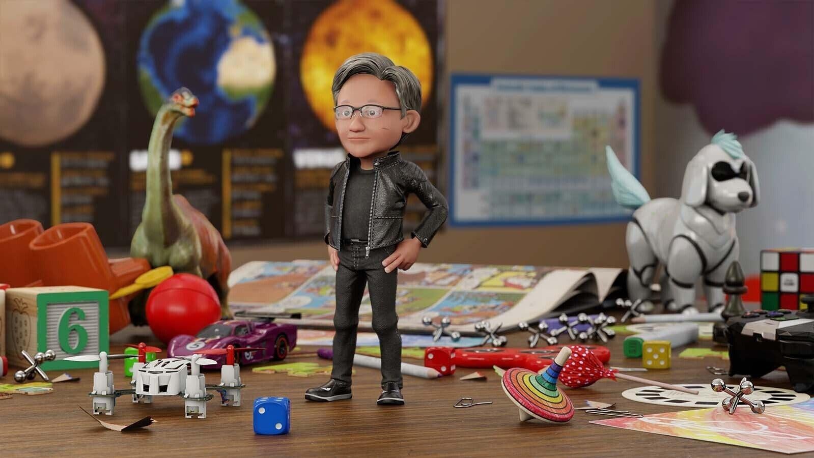 Nvidia founder Jensen Huang speaks to colleagues through an avatar version of himself.  (Image: Nvidia, Other)