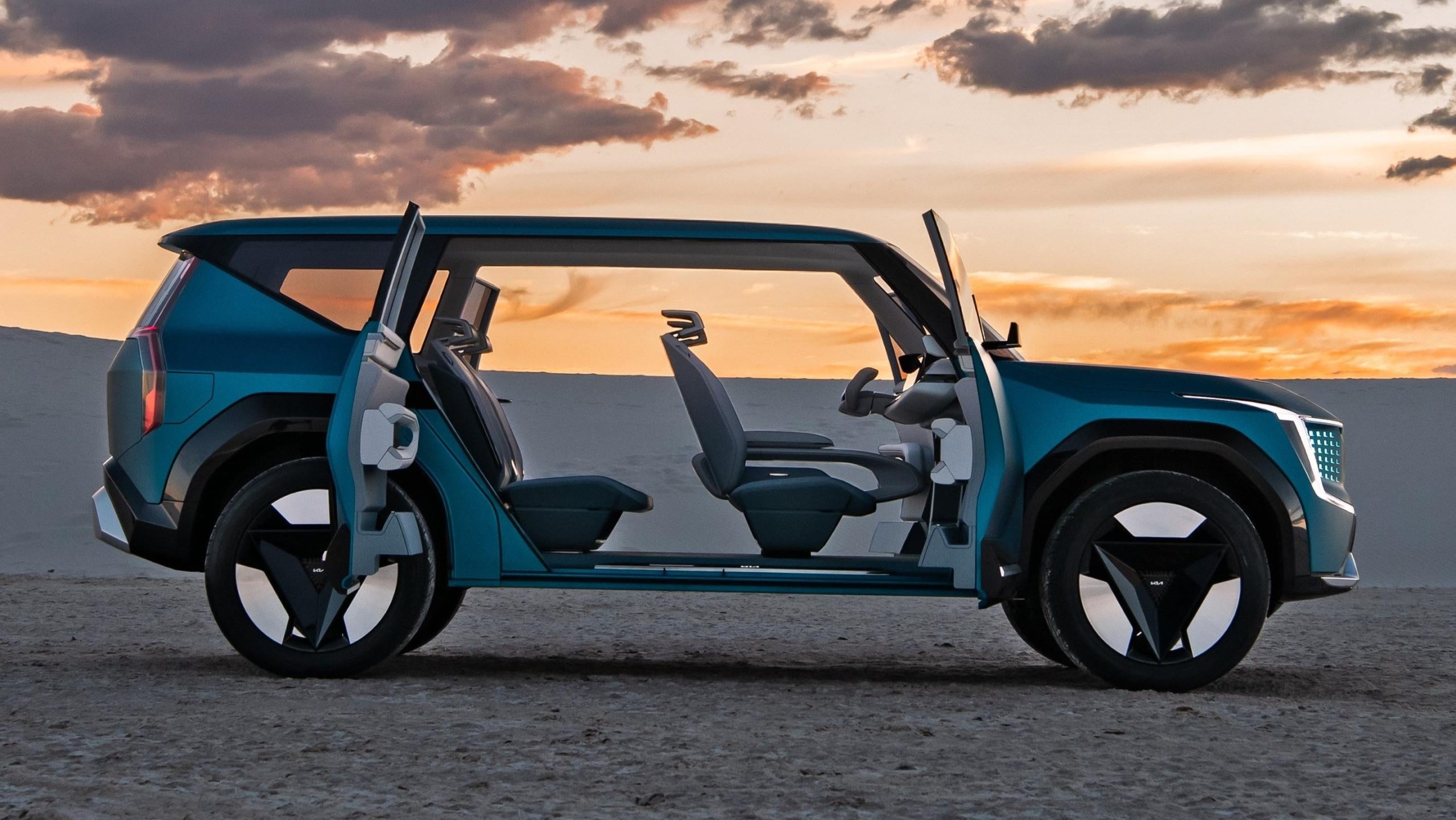 The Kia EV9 Concept Is All About Aero And, Sadly, A Yoke