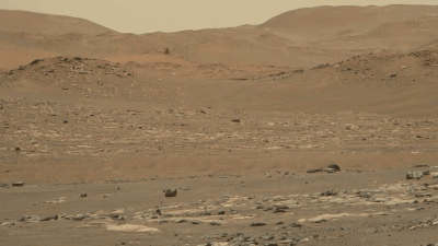 Perseverance Rover Captures Awesome Video of Helicopter Flying on Mars