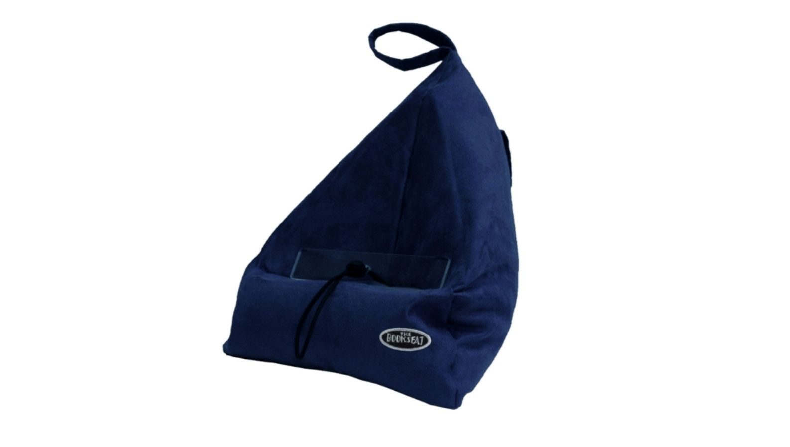 A navy blue bookseat is a great gift for a book lover