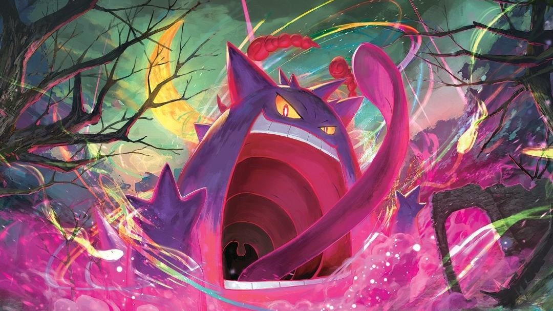 A Gigantamax Gengar featured on the packaging for Fusion Strike. (Image: The Pokémon Company)