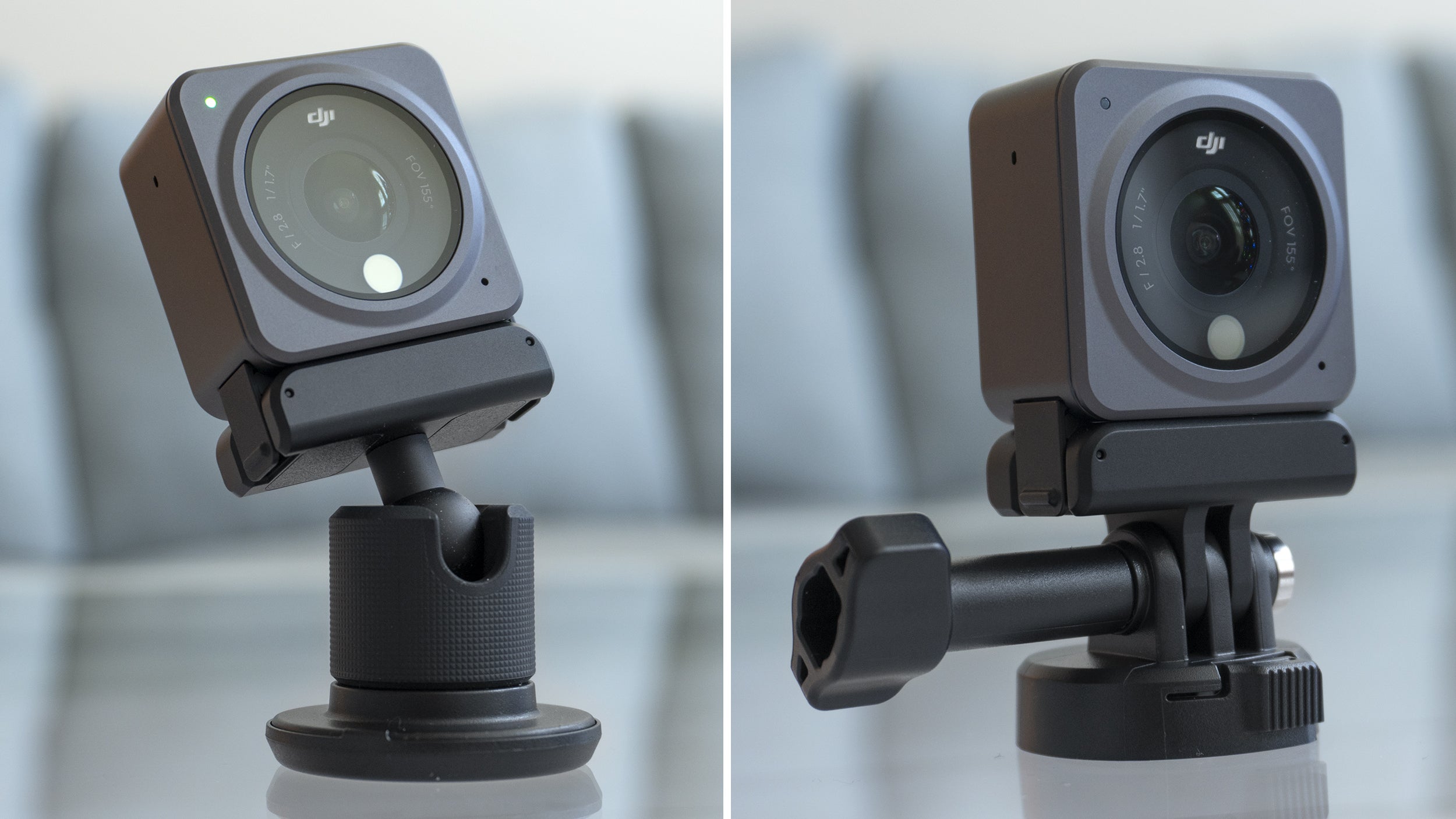 Simpler accessories magnetically attach to the Action 2 as well, including tripod and GoPro mounts. (Photo: Andrew Liszewski - Gizmodo)