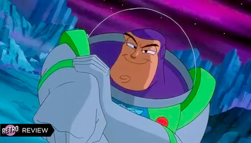 Buzz Lightyear blasting an alien. (Screenshot: Disney/Pixar)