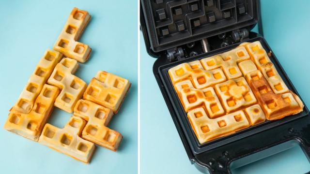 Gift Me This Waffle Maker Makes Tetris Pieces That Disappear Without Any Stacking