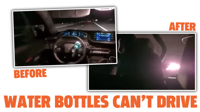 Watch An Incredibly Stupid Wreck Because Water Bottles Can’t Drive Cars