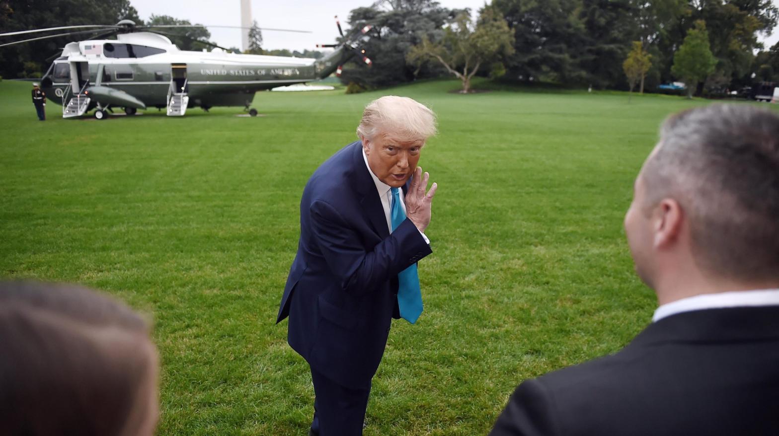 Former President Donald Trump on the South Lawn of the White House on September 26, 2020.  (Photo: Olivier Douliery / AFP, Getty Images)