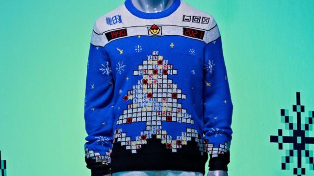 Microsoft’s Ugly Holiday Sweater Is a Hideous Ode to Minesweeper, and I Need It