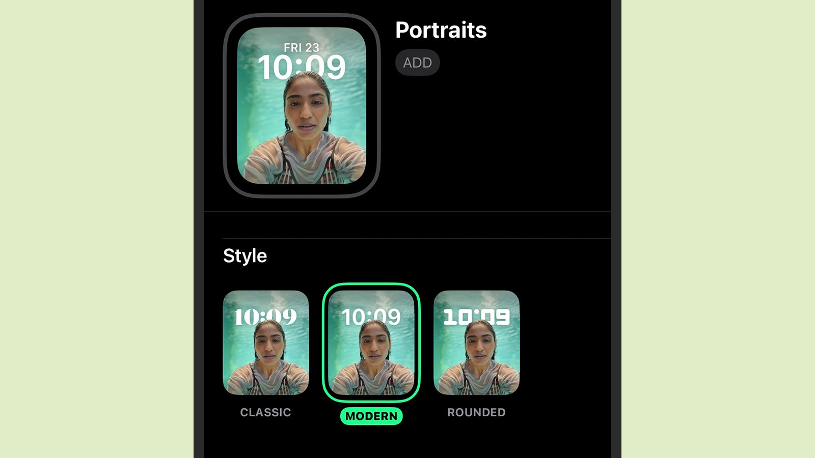 The new Portraits face uses images taken in portrait mode. (Screenshot: iOS)