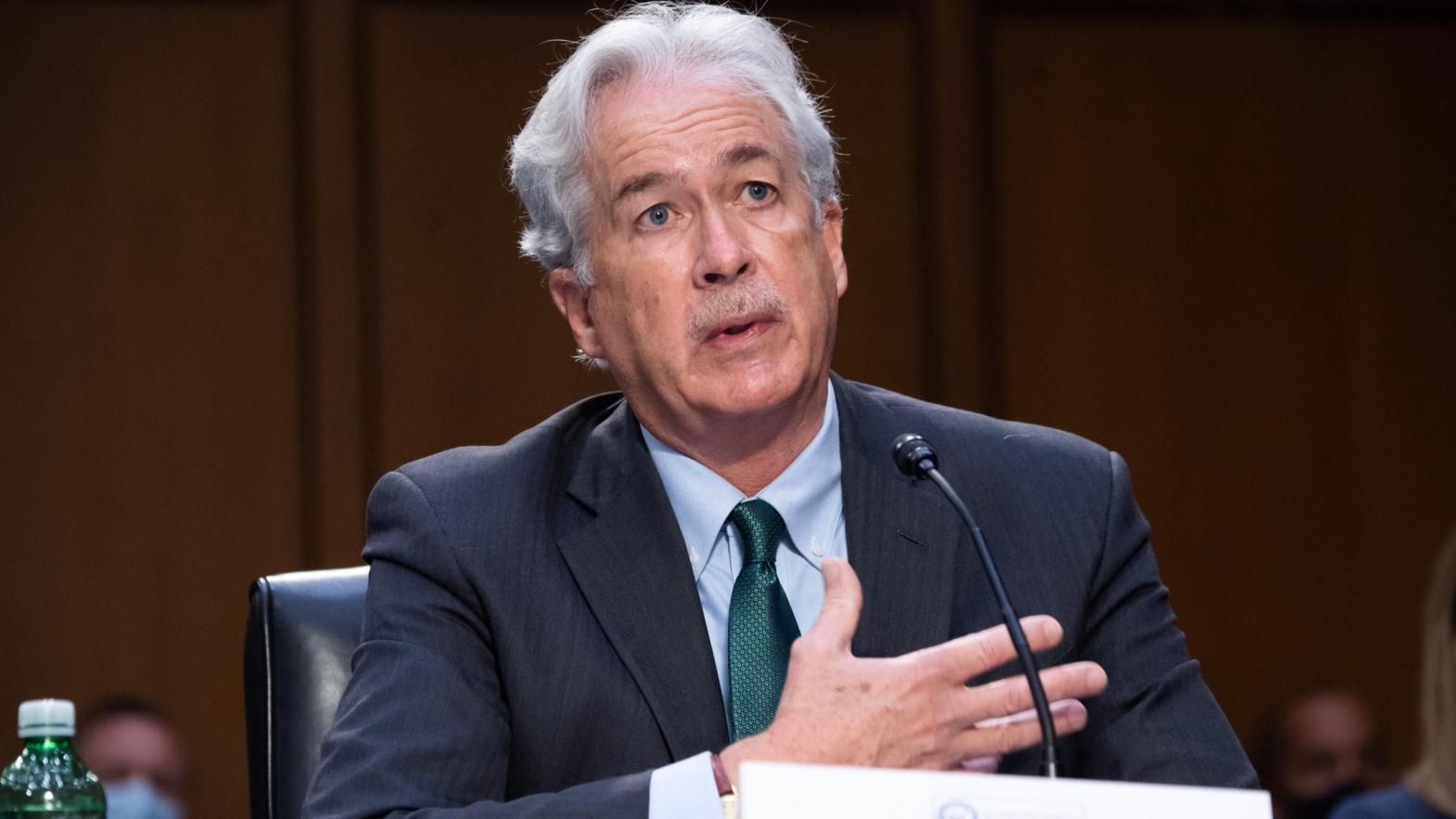 CIA Director William Burns testifying before the Senate Intelligence Committee on April 14, 2021 at the Capitol in Washington, DC. (Photo: Saul Loeb / Pool, Getty Images)