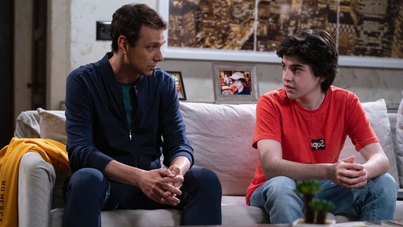 Daniel and his son, Anthony, who has a big role this season. (Image: Netflix)