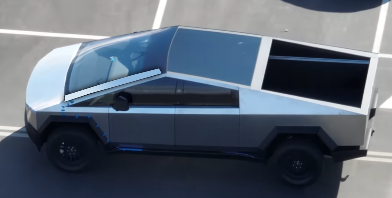Tesla Cybertruck Spotted With Hilariously Huge Windshield Wiper