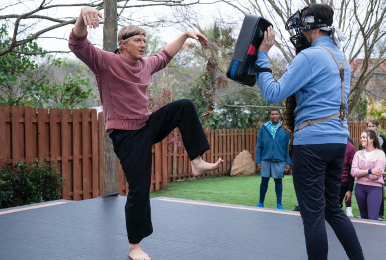 Johnny is doing the crane kick now? Things HAVE changed. (Image: Netflix)