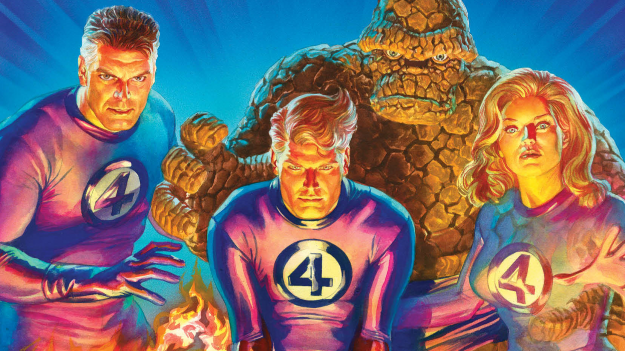 An Alex Ross variant cover of Dan Slott and Skottie Young's Fantastic Four #1. (Image: Alex Ross/Marvel)