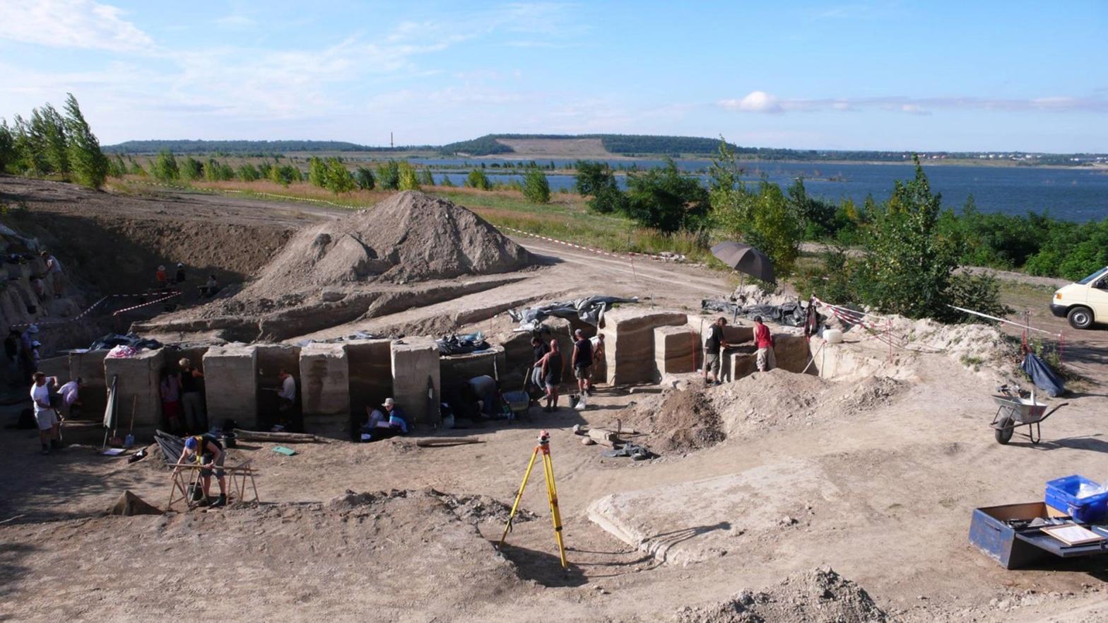 The dig at at Neumark-Nord near Halle, Germany.  (Photo: Wil Roebroeks, Leiden University, Other)