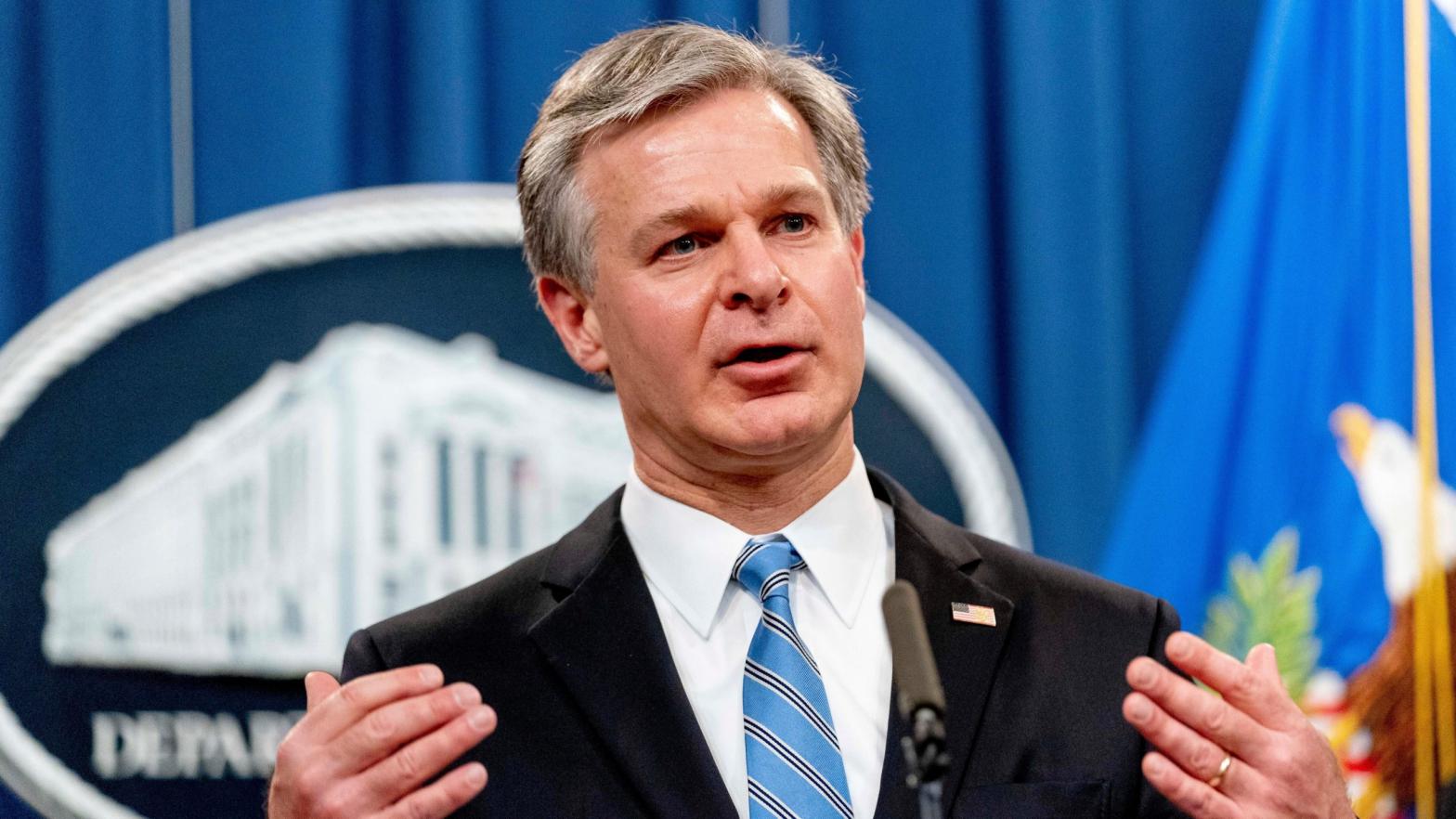 FBI Director Christopher Wray speaks at a news conference at the Justice Department in Washington, Monday, Nov. 8, 2021. (Photo: Andrew Harnik, AP)