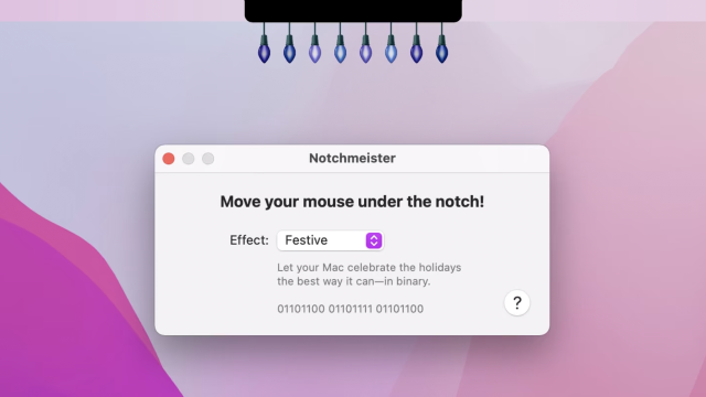 Make the Notch on Your MacBook Pro More Festive With the Notchmeister App