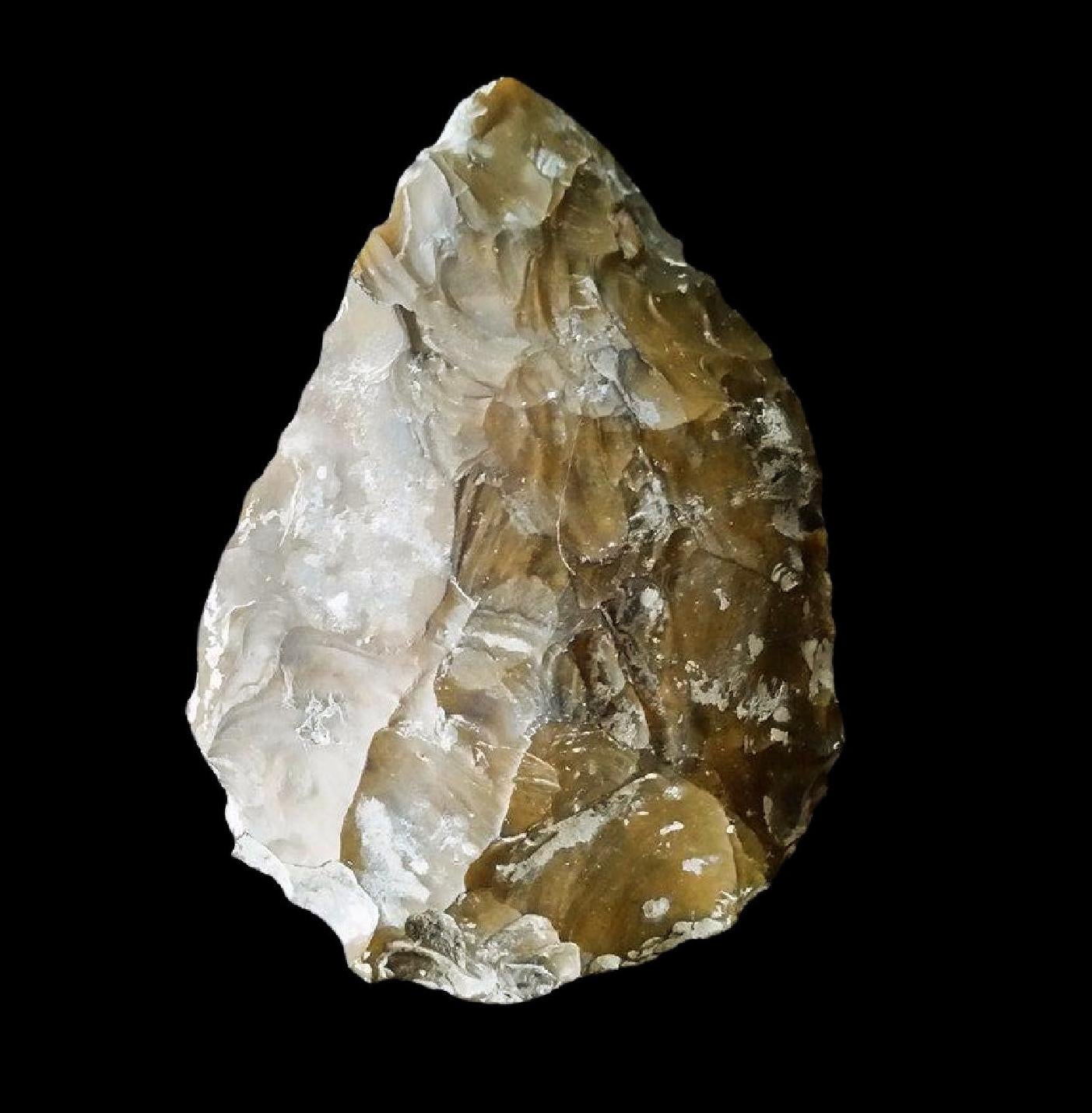 The Neanderthal hand axe found at the site.  (Image: DigVentures)