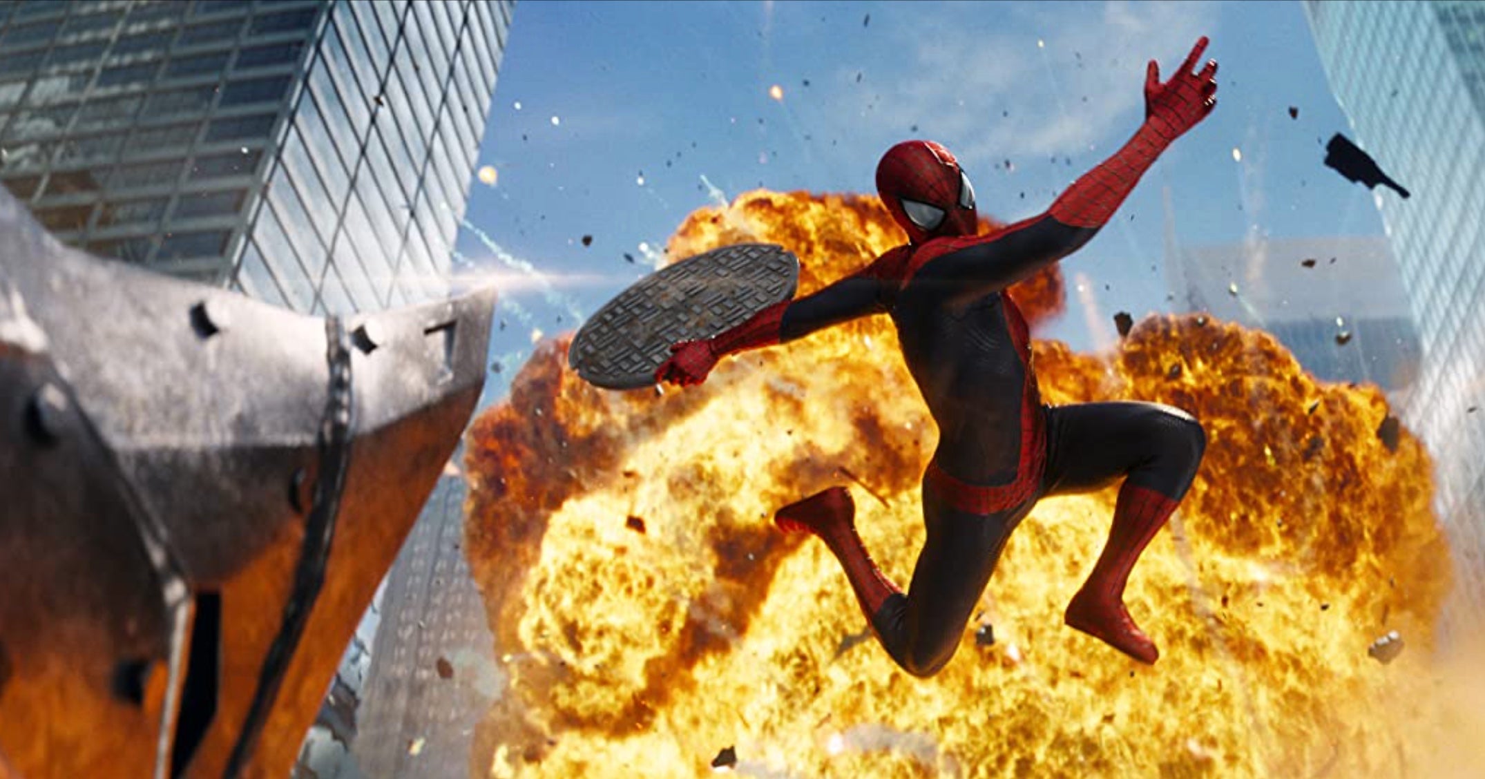 Spider-Man jumps toward the future. (Image: Sony Pictures)