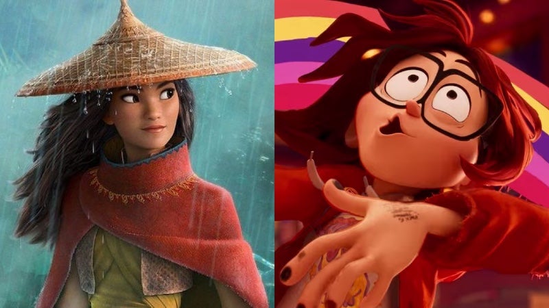 Raya and Katie are at the top of the Annies this year. (Image: Disney/Netflix)
