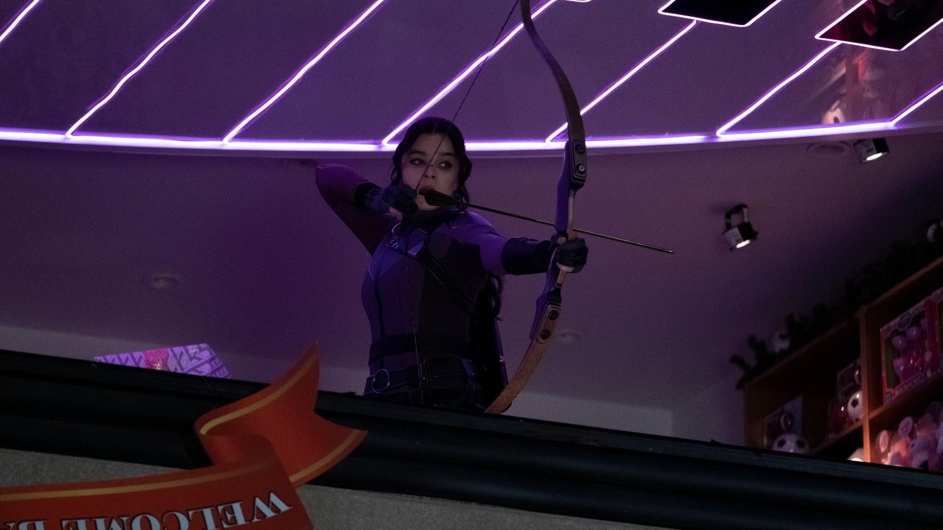 Kate Bishop was on point in the Hawkeye finale. (Image: Marvel Studios)