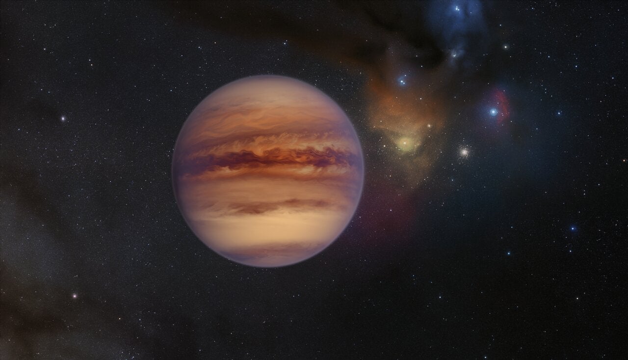 Artist's impression of a rogue planet, also known as free-floating planets.  (Image: ESO/M. Kornmesser)