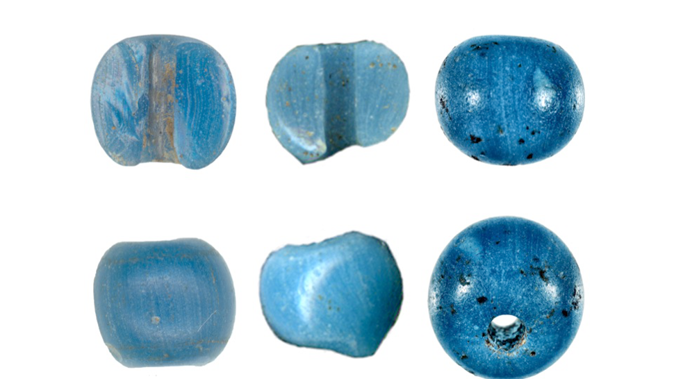 Six of the Venetian beads the team analysed. (Photo: M. L. Kunz et al., 2021/American Antiquity)