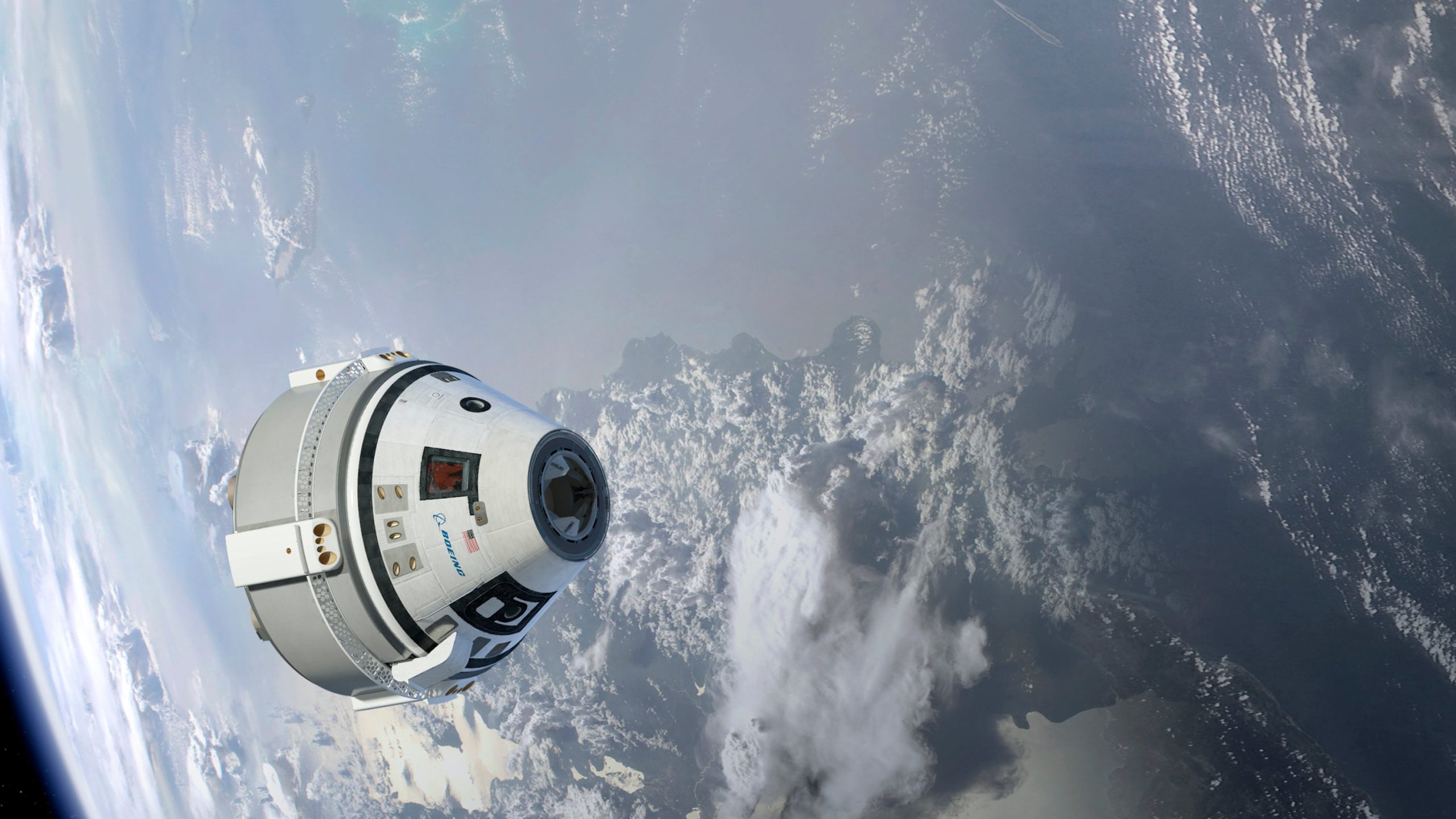 Artist's concept of a Boeing CST-100 Starliner in Earth orbit.  (Image: NASA/Boeing)