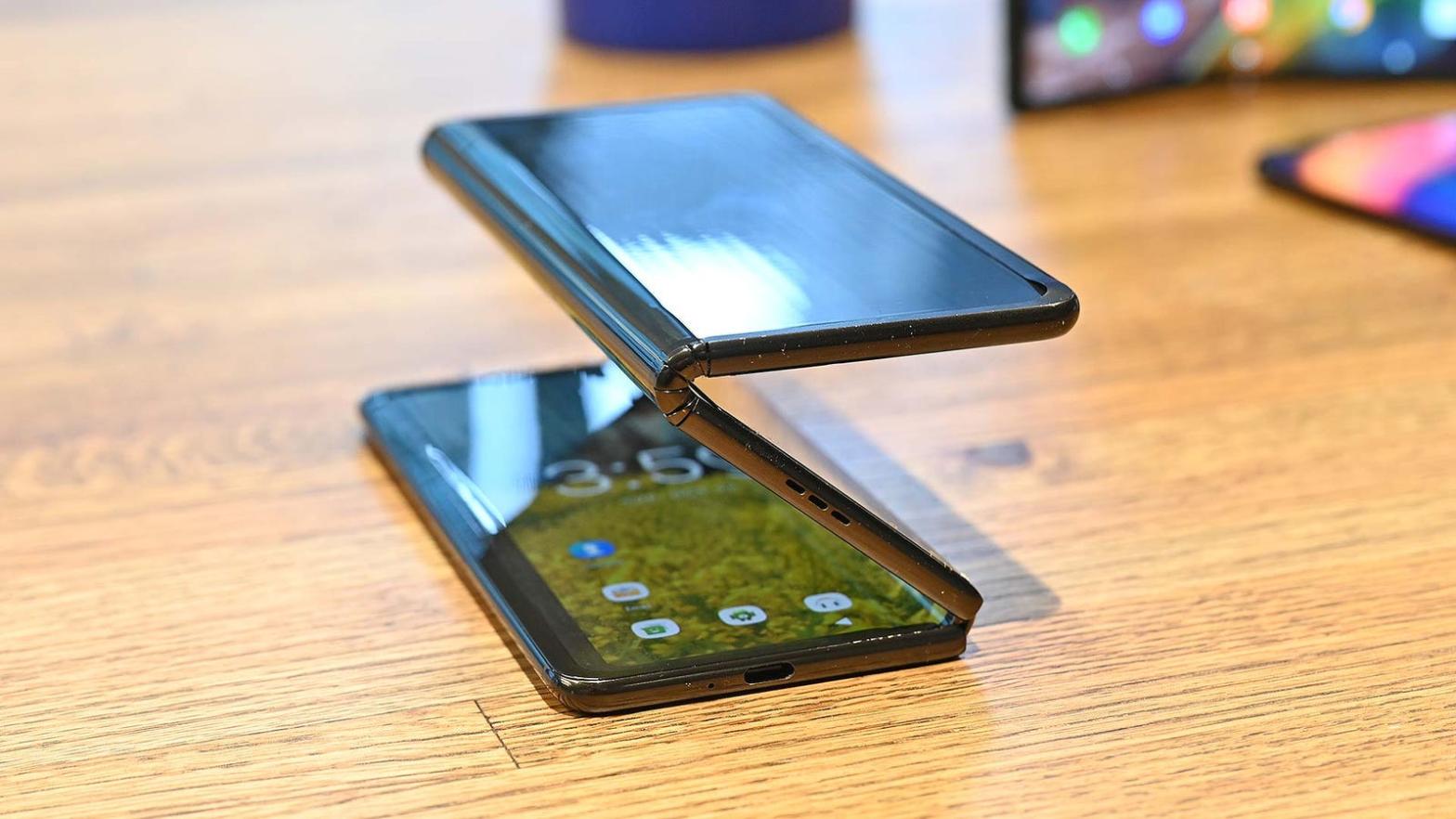 Pictured is TCL's tri-fold concept (Photo: Sam Rutherford/Gizmodo)