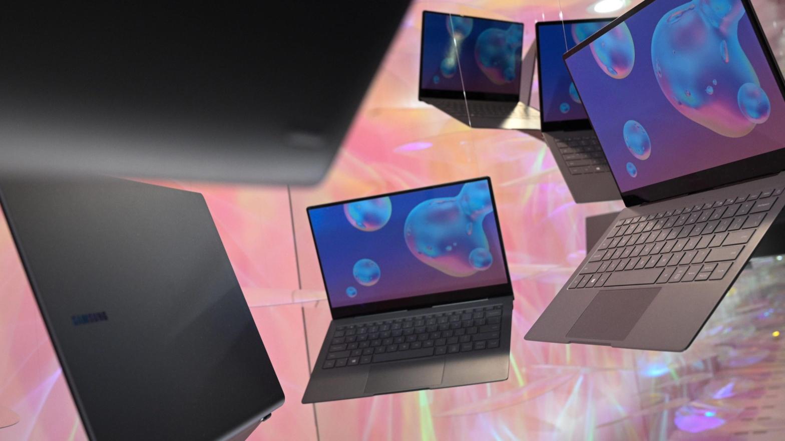 A display of Samsung Galaxy Book S laptop computers is seen January 10, 2020 on the final day of the 2020 Consumer Electronics Show (CES) in Las Vegas, Nevada.  (Photo: Robyn Beck / AFP, Getty Images)