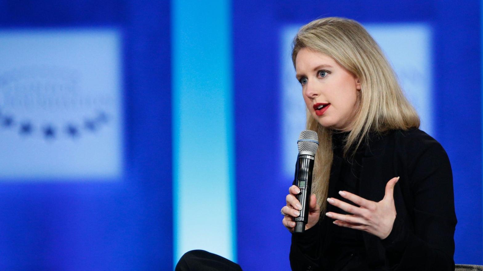 Elizabeth Holmes speaks on stage during the closing session of the Clinton Global Initiative 2015 on September 29, 2015 in New York City. (Photo: JP Yim, Getty Images)