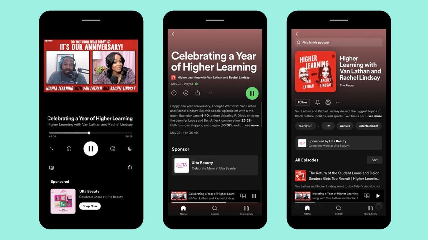 Spotify's new clickable ad cards. (Image: Spotify)