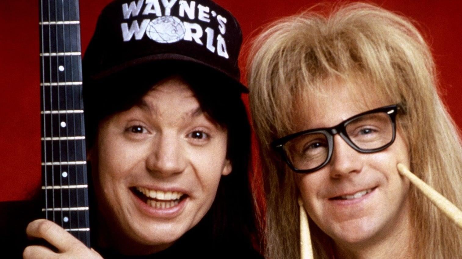 Mike Myers and Dana Carvey in Wayne's World. (Image: Paramount)