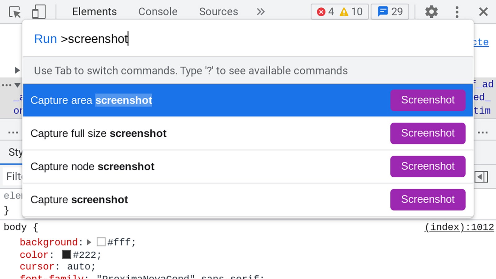 The capture process in Chrome OS relies on developer tools. (Screenshot: Chrome OS)