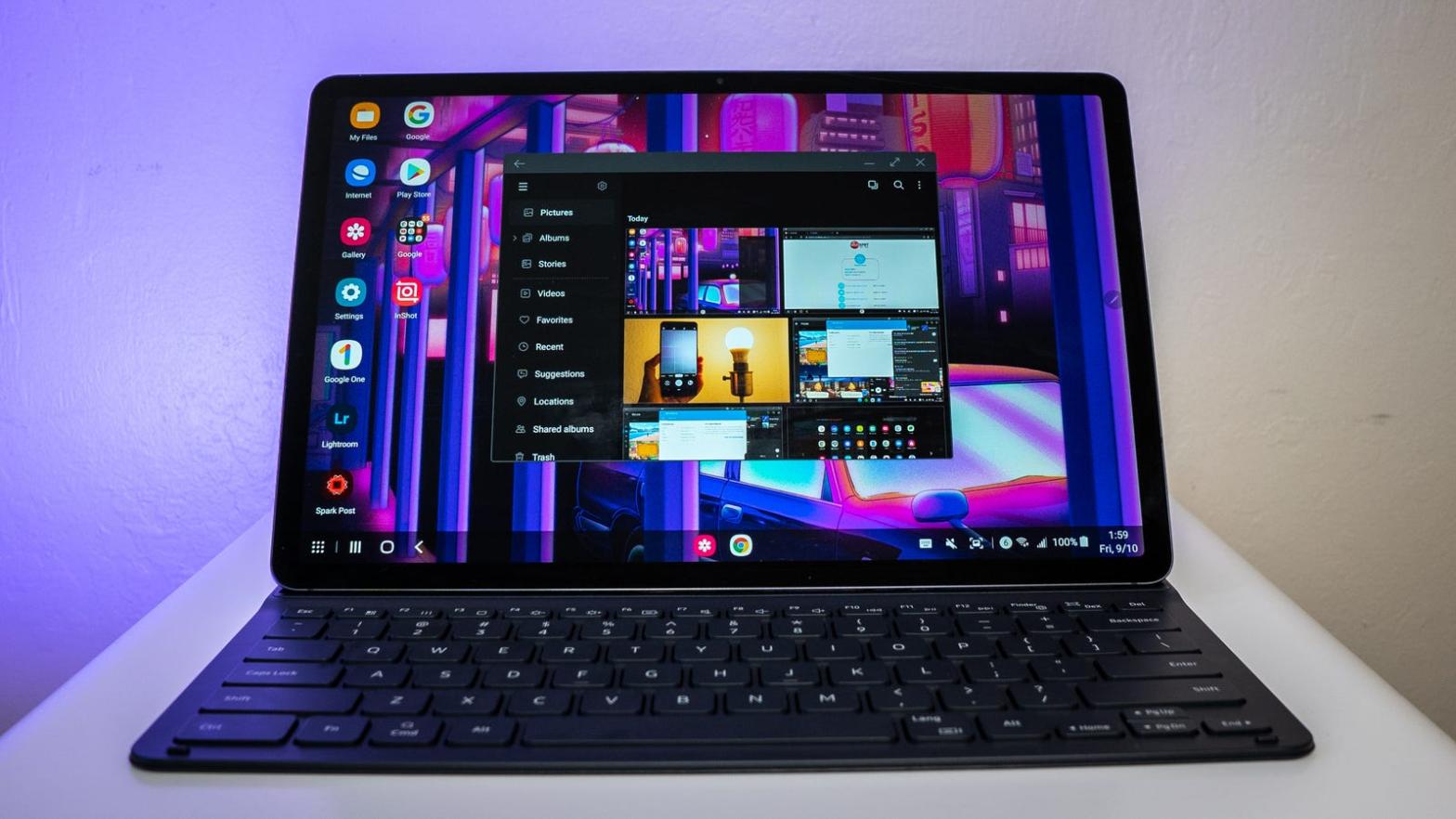 The successor to the Galaxy Tab S7 FE (featured here) could be coming with a notch.  (Photo: Florence Ion / Gizmodo)