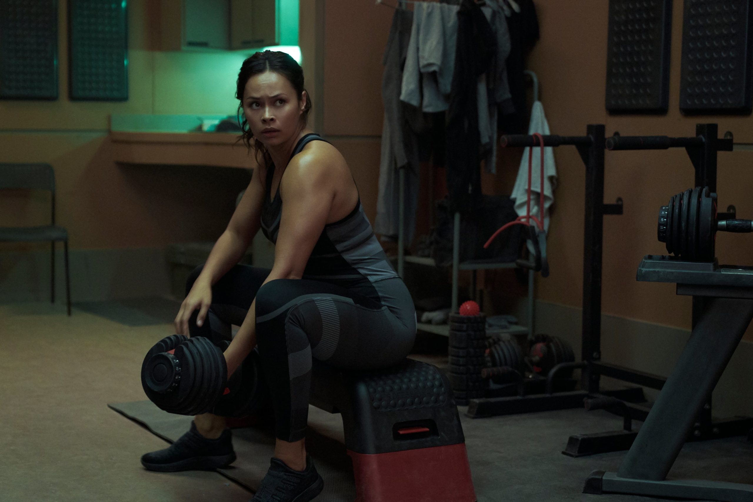 Season-five Bobbie hits the gym. (Image: Amazon Studios)