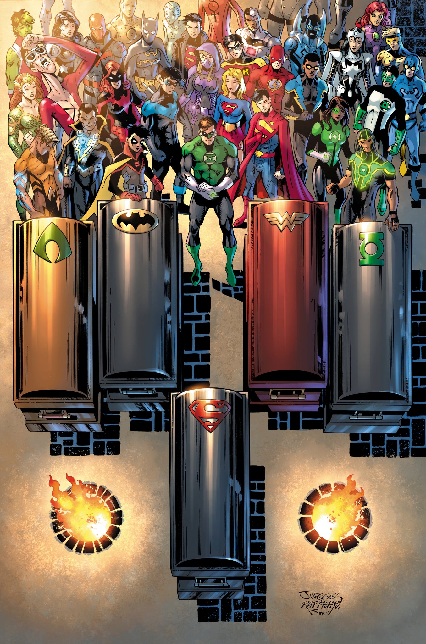 Justice League #75 variant cover by Dan Jurgens and Norm Rapmund. (Image: DC Comics)