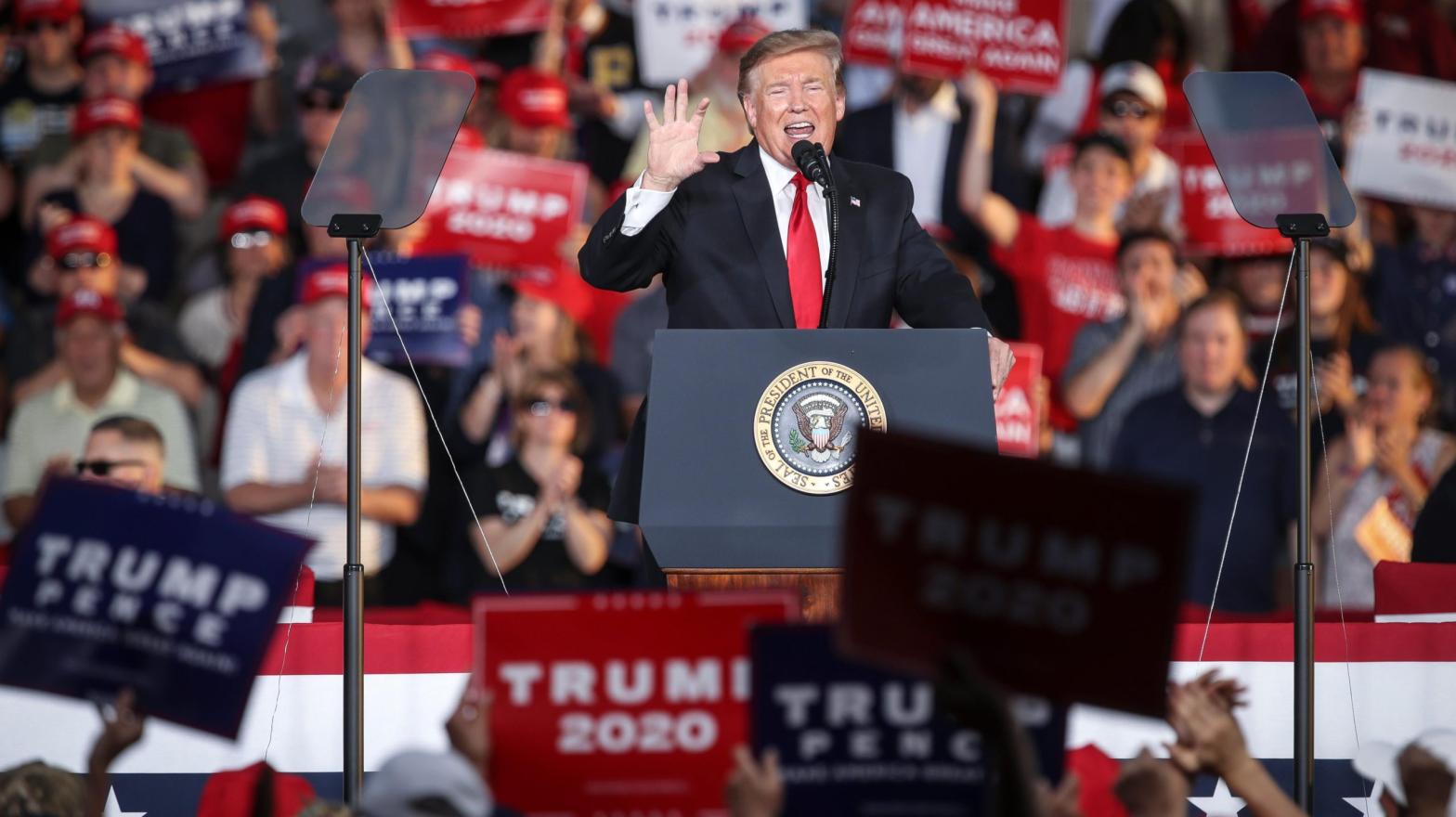 Donald Trump at a 2019 rally in Montoursville, Pennsylvania. (Photo: Drew Angerer, Getty Images)