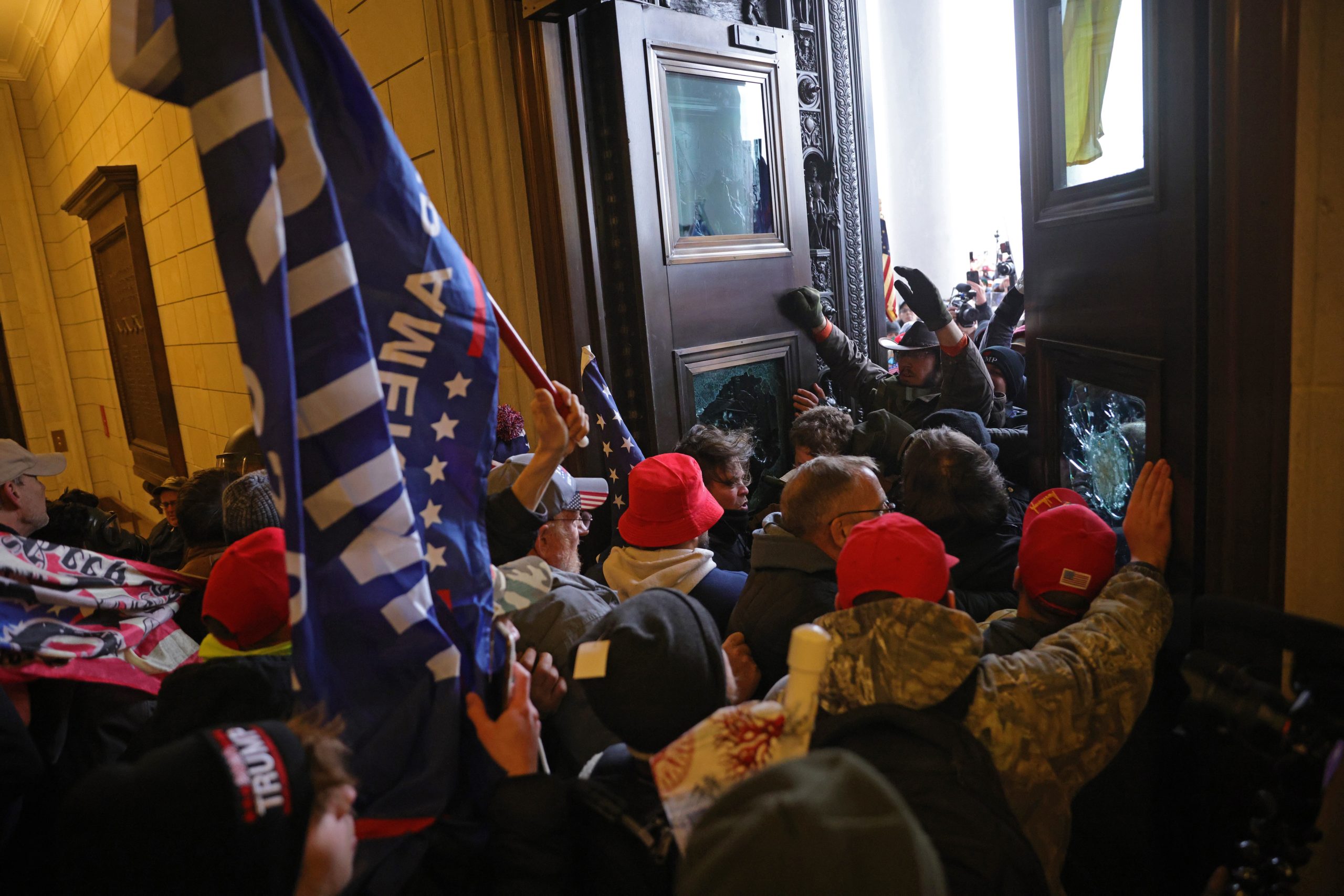WASHINGTON, DC - JANUARY 06: Protesters supporting U.S. President Donald Trump break into the U.S. Capitol on January 06, 2021 in Washington, DC. In the wake of the Jan. 6 attack, Joe Biden announced a new national plan to combat domestic terrorism.  (Photo: Win McNamee, Getty Images)