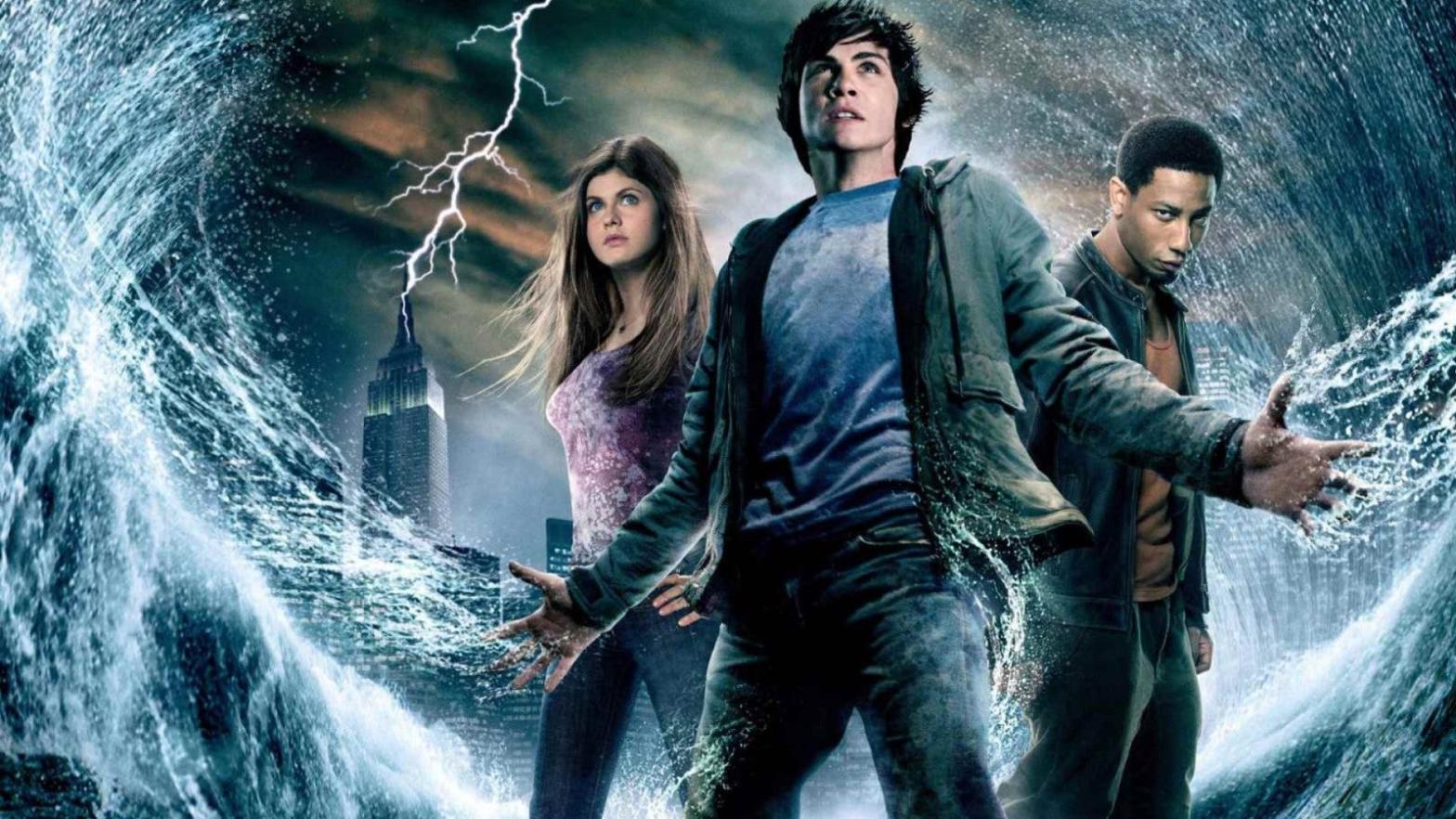 A poster for the first Percy Jackson movie, which has zero to do with the new series. (Image: Fox)