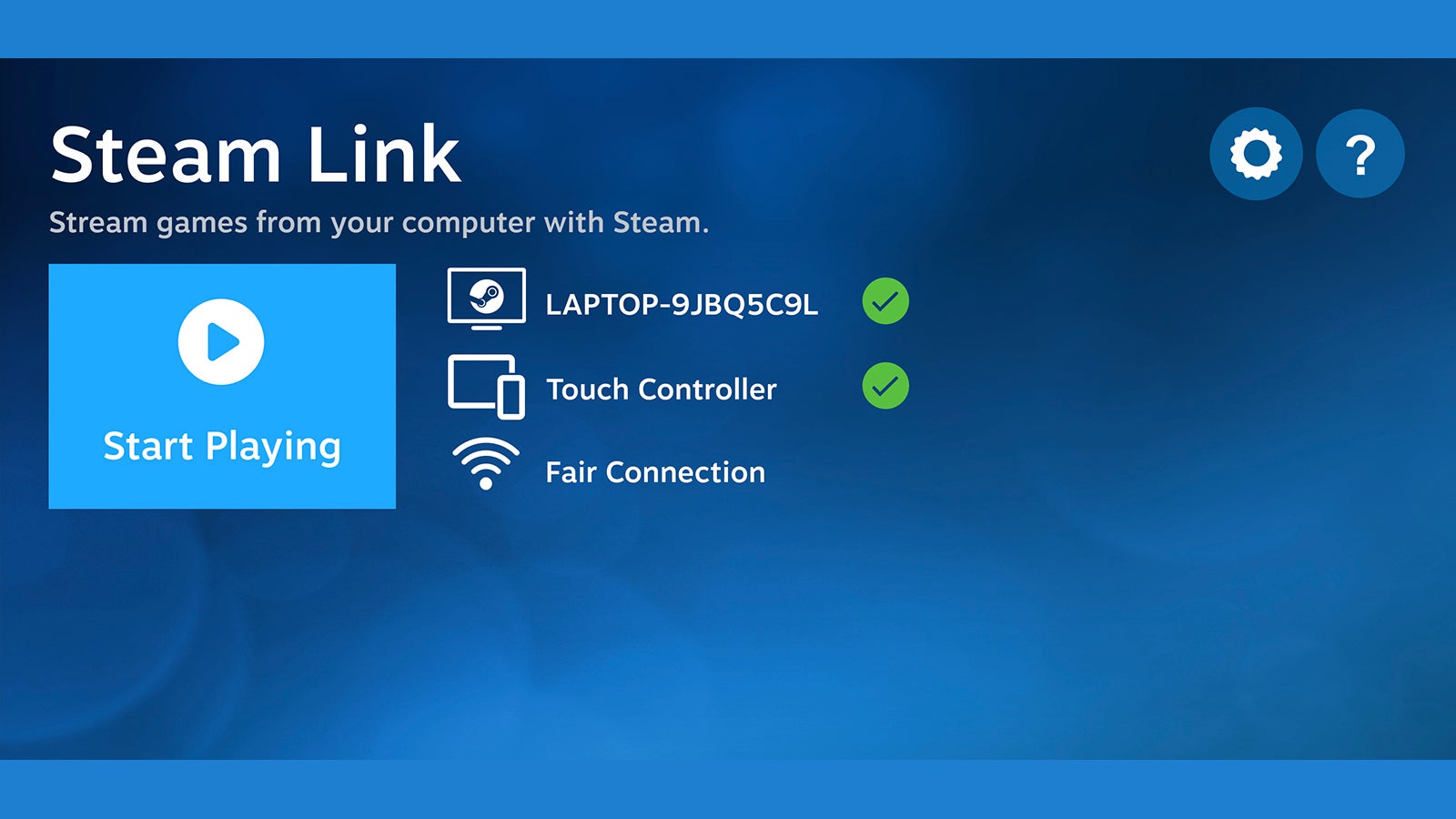 For mobile devices, you need the Steam Link app. (Screenshot: Steam)