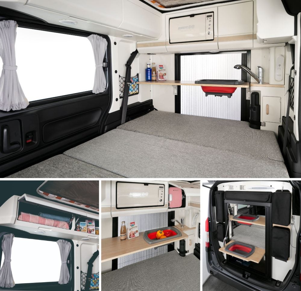This Cute Kei Van Camper Has a Roof Tent and Somehow Manages to Sleep Four