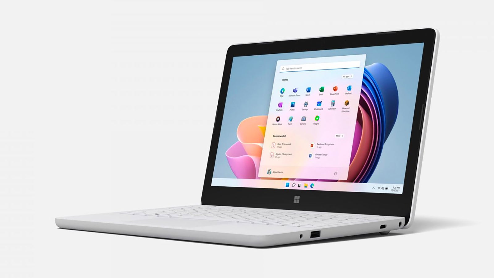 The Surface Laptop SE was the first device announced running Windows 11 SE. (Image: Microsoft)