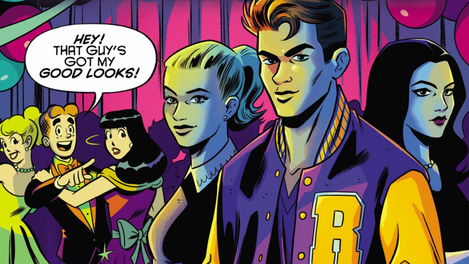 Inset of Archie Meets Riverdale #1 cover by Derek Charm. (Image: Archie Comics/The CW)