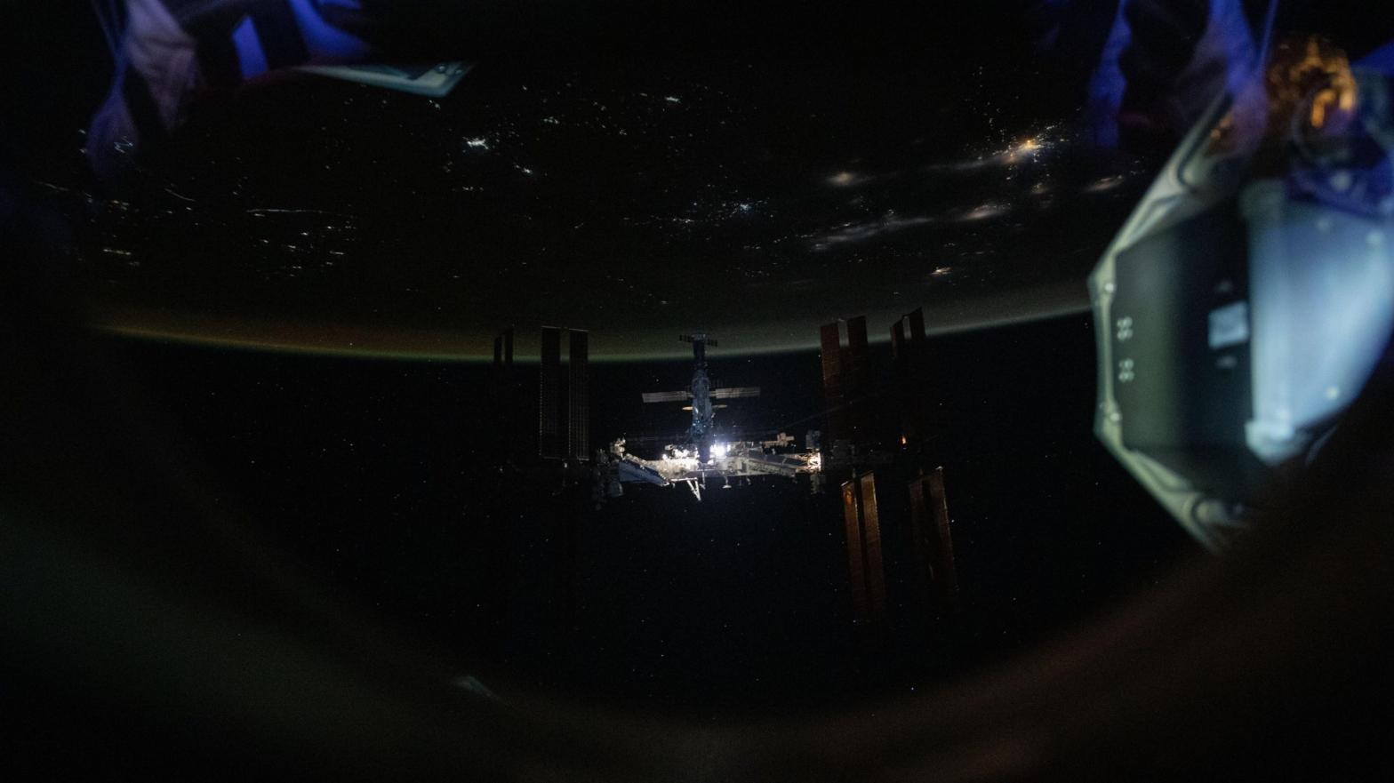 A view of the ISS at night.  (Photo: NASA)