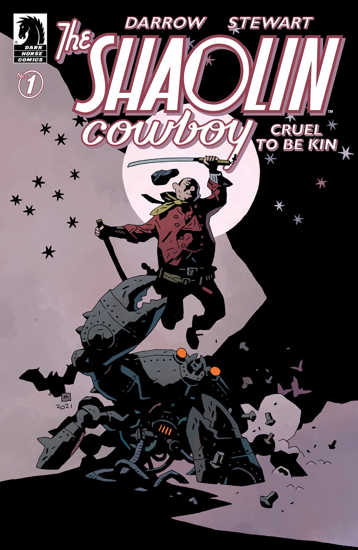 Shaolin Cowboy: Cruel to Be Kin #1 variant cover by Mike Mignola. (Image: Dark Horse Comics)